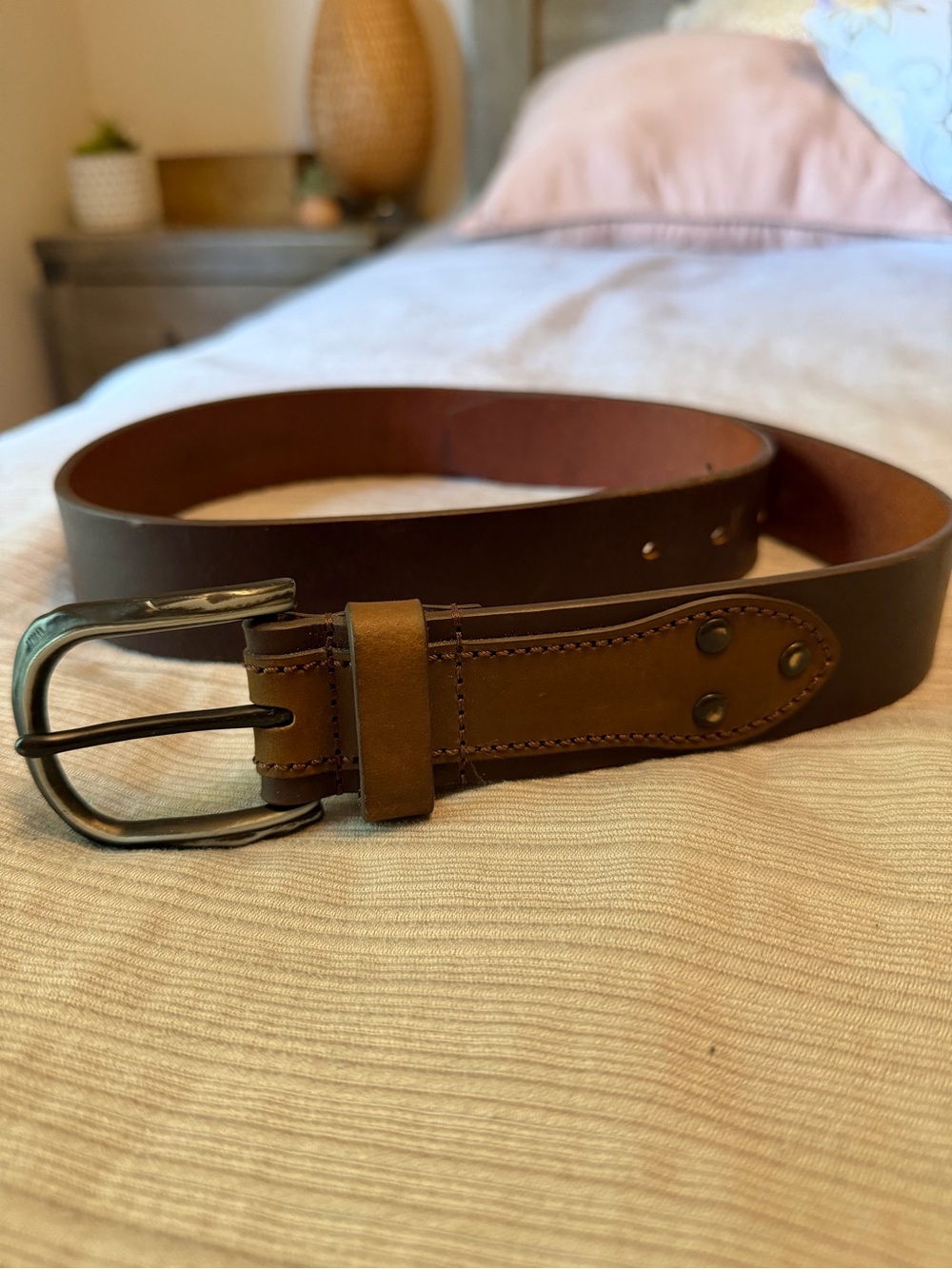 Men's Classic Brown Leather Belt